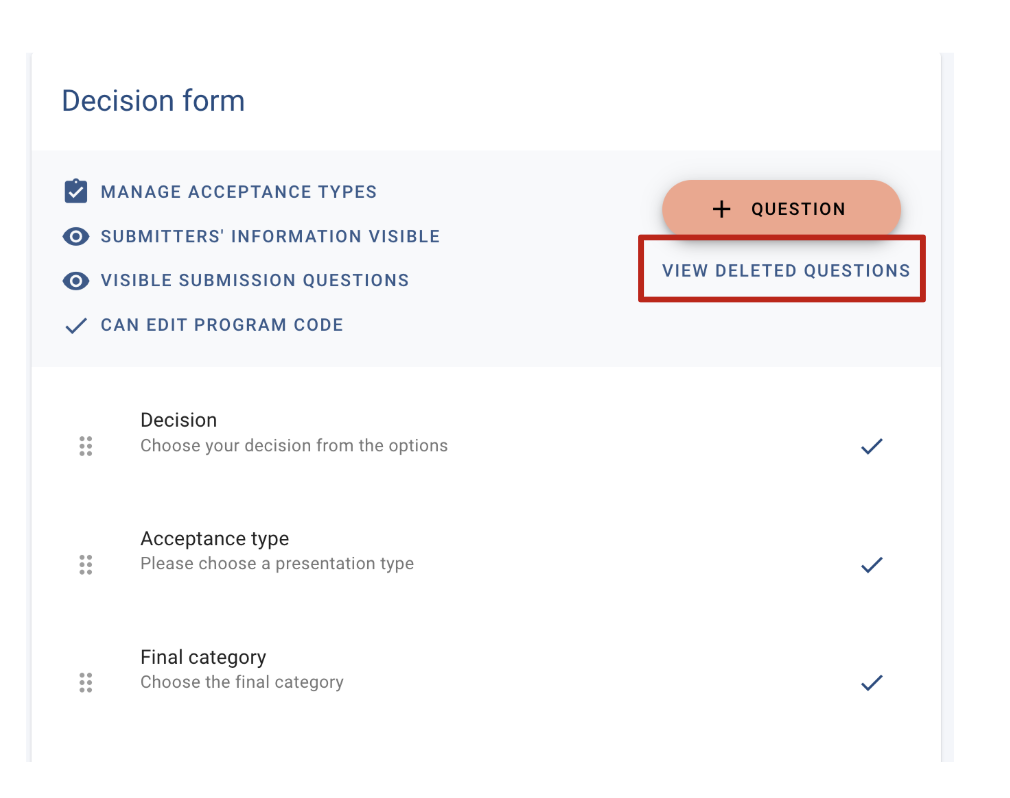 Design the decision form
