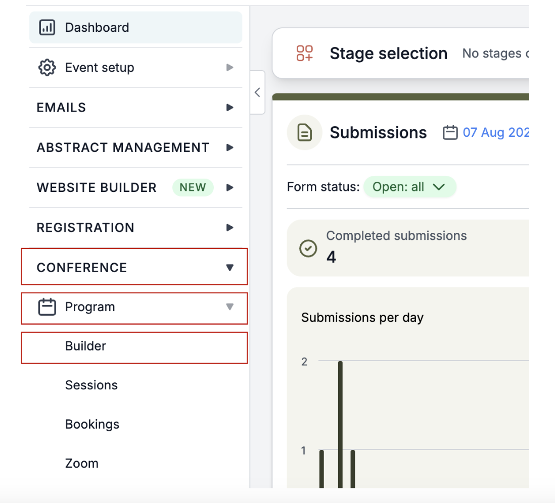 How to view the mobile version of the program builder